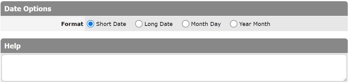 Date Column Properties