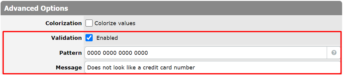 Pattern Validation