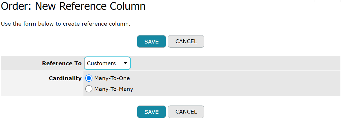 Reference Column Form