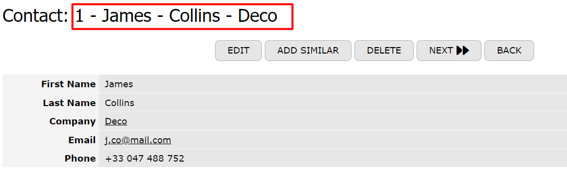 Record Form Name