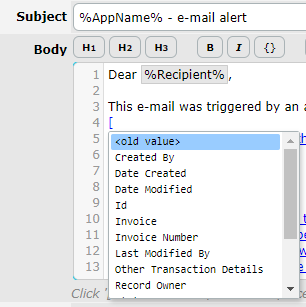 Columns Dropdown