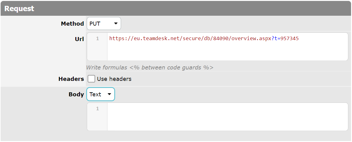 Request Properties