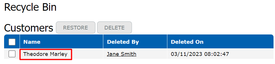 Recycle Bin Record Name