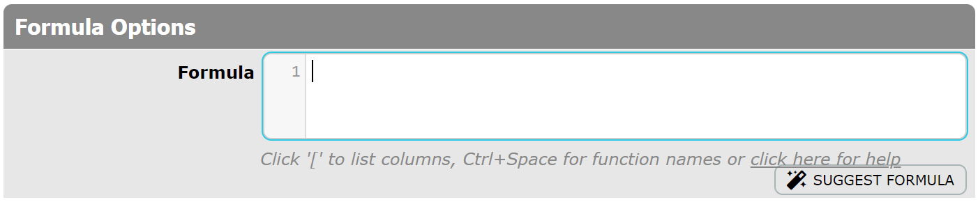 Formula Options blank