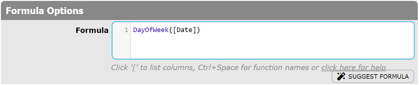 Formula example