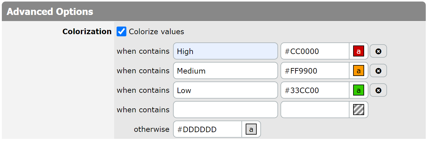 Formula column advanced options