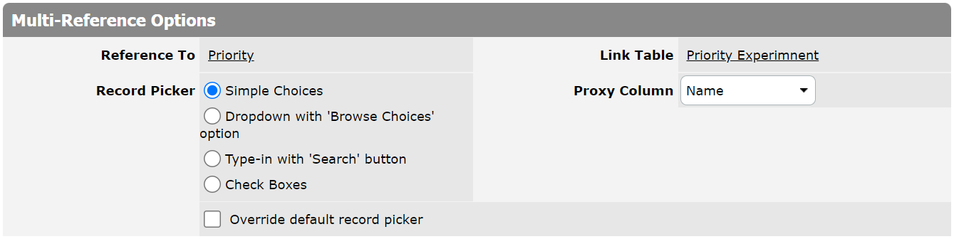 Multi-Reference-options