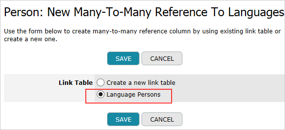 Existing Linked Table