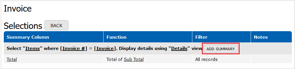 Add Summary Column