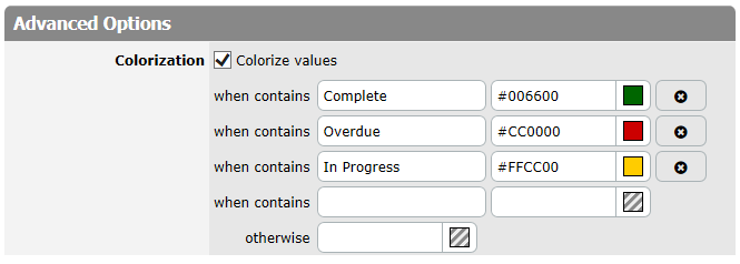 Text Column Advanced Settings