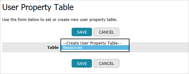 Create User Properties Table