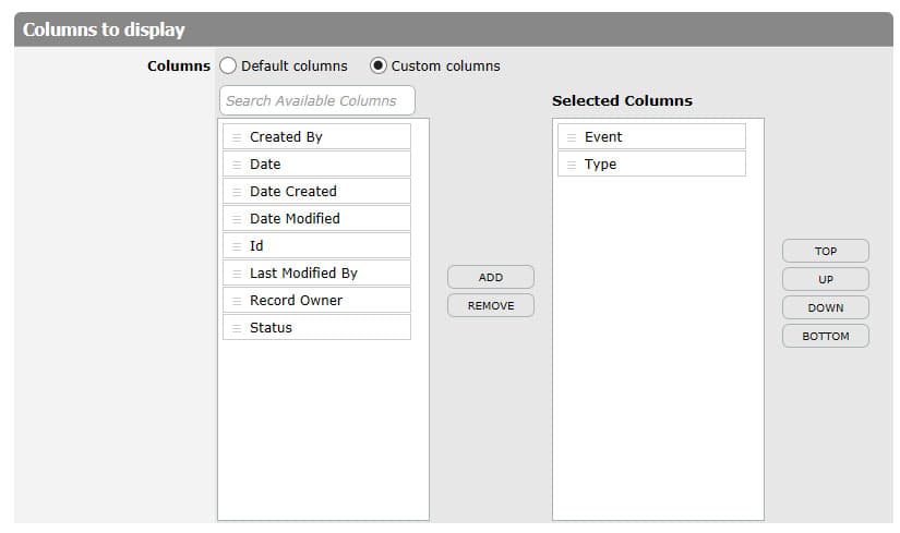 Calendar Columns