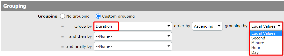 Duration Grouping