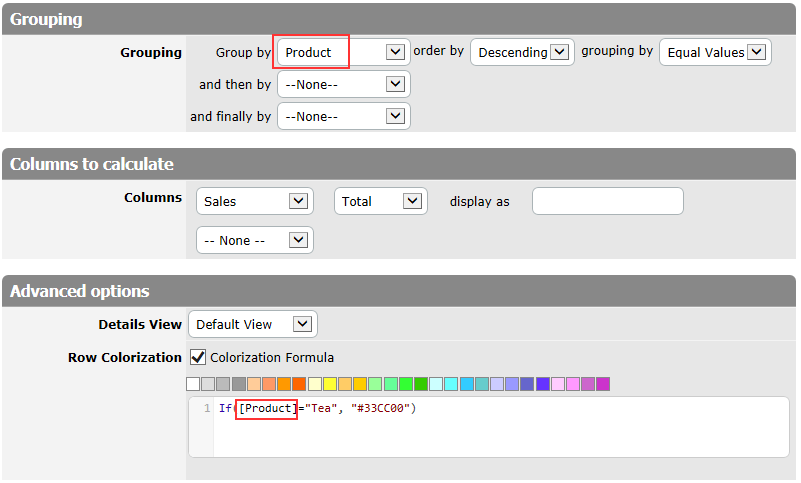 Summary Formula Colorization