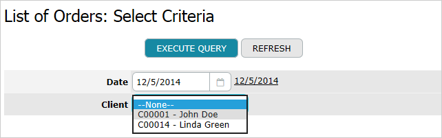 Ask the User Select Criteria