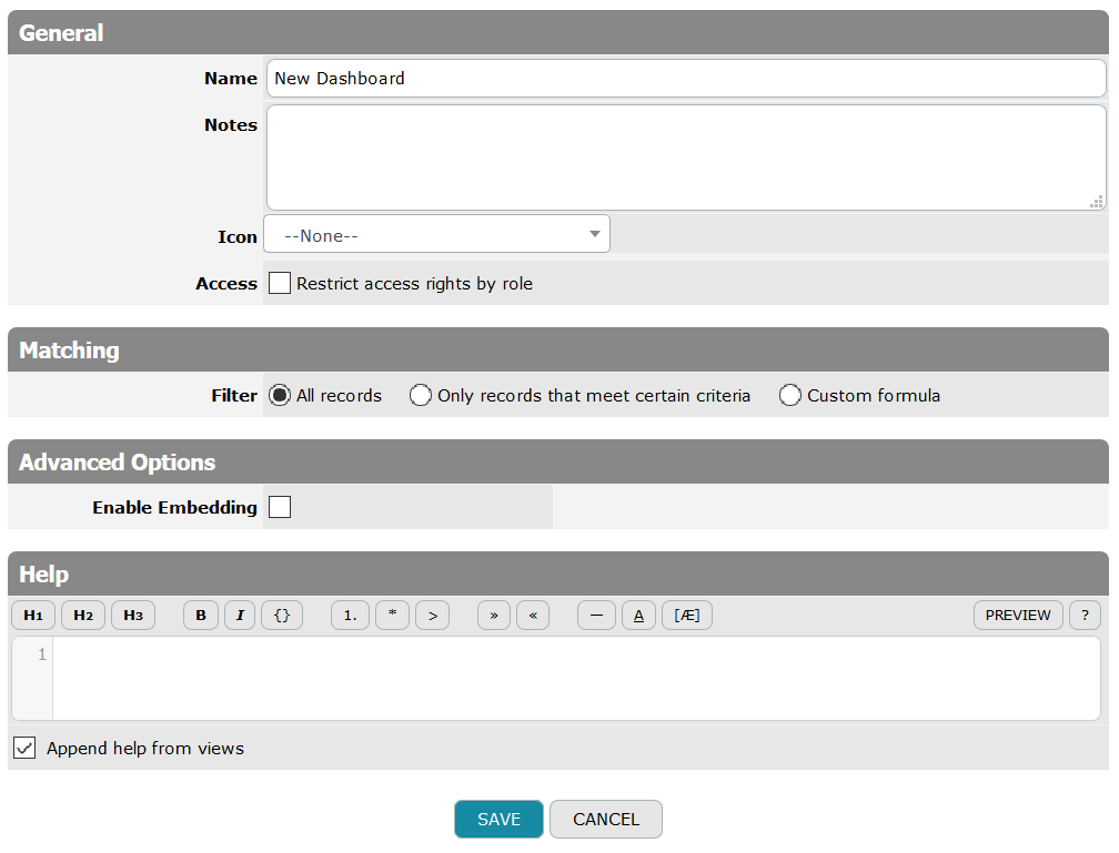 New Dashboard