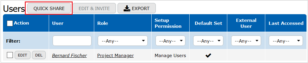 Quick Share Button