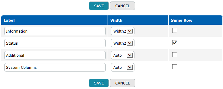 Edit section form
