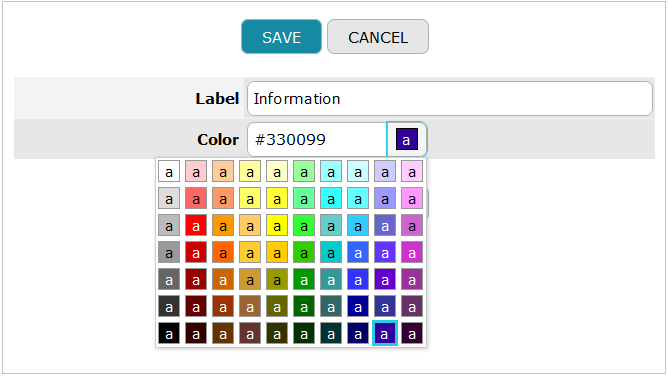 Color palette