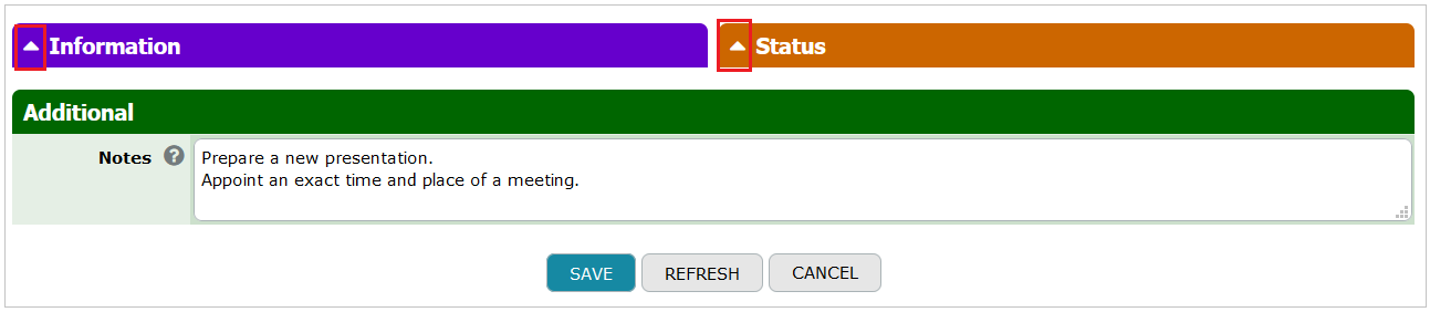 Information Section Collapsed