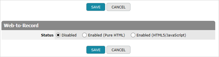 Web-to-Record Form Status