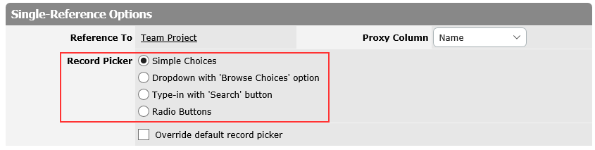 Record Picker Modes