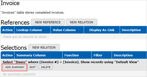 Summary Column