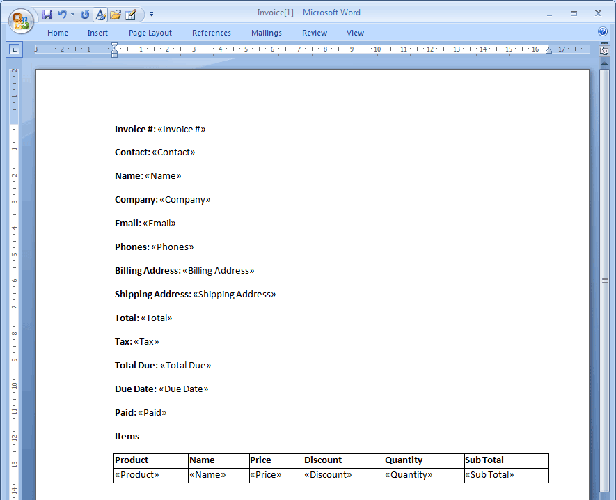 Document Template