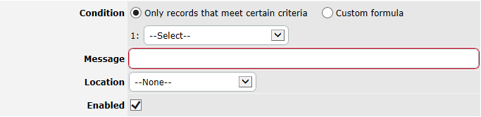 New Validation Rule