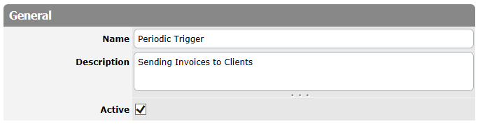 Periodic Trigger General Properties