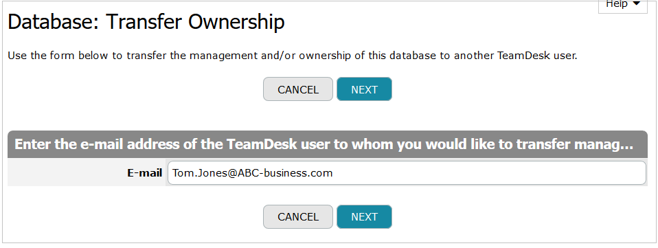 Transfer Ownership