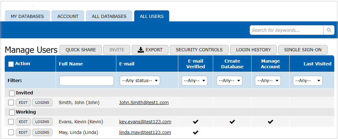 Manage Users