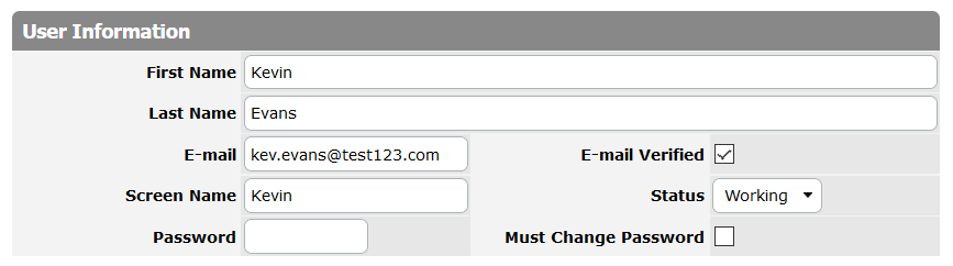 Edit User Form
