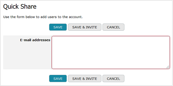 Quick Share Form