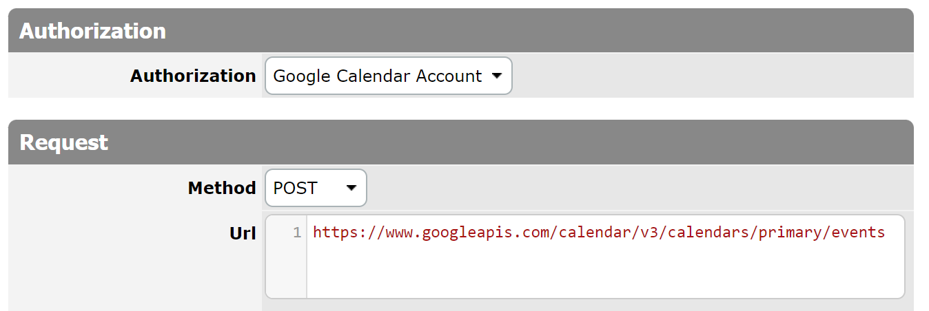 Google Calendar Call-URL