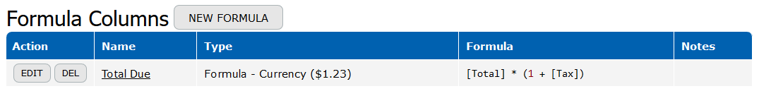 Formula Columns
