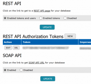 REST and SOAP API control