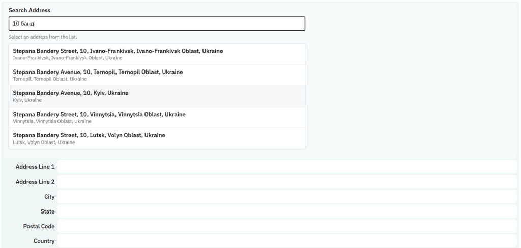 Address Search