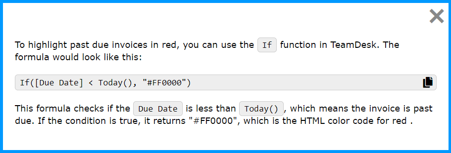 AI Suggested Formula