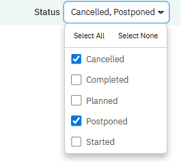 Text drop-down Column